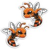 2 x 10cm Angry Wasp Vinyl Stickers - Hornet Bee