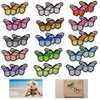 VCRANONR Pack of 30 Butterfly Patches, 7.4 x 4.5 cm