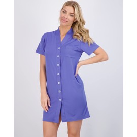 3-Pack: Womens Women Nightgowns Nightdress Dress Pijamas de mujer Short Sleeve Full Button Down Nightshirt Soft Nightgown Moo Moos Gowns Sleepwear Pajama Gown Adult Pajamas PJs Sleeping - Set 1, M