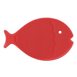 Innobaby Bathin Smart Silicone Cradle Cap Brush for Baby, Essential for Dry Skin & Eczema, Gentle Scrubber & Exfoliator with Suction Handle, Quick Dry Food Grade Silicone, Red