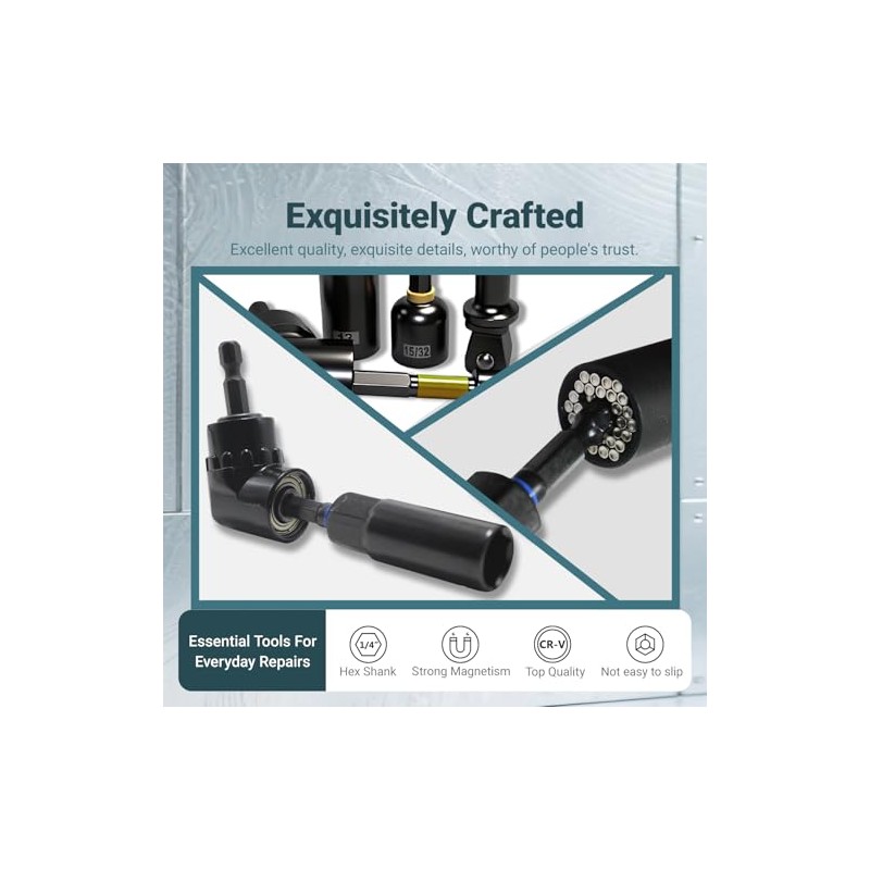 86-Piece Magnetic Impact Nut Driver Set, SAE/Metric Nut Driver Set,