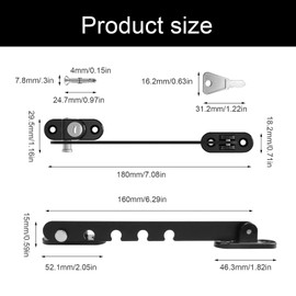 0XBIT Window Tilt Regulator with Lock, 2 Piece Made of Iron Window Opening Restrictors, Multi-Level Adjustable Tilt Window Lock, Window Restrictors, Tilt Window Limiter, Suitable for Most Windows