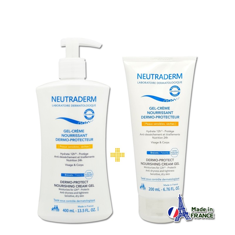 Nutraderm Nourishing Gel Cream 400ml+200ml Total 600ml Dermo Protect Gel
