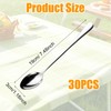 30 Pieces 19 cm Stainless Steel Long Teaspoons Latte Spoons