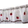 Householdfurnishing Embroidered Kitchen Window Pair Curtains Set Rod Pocket with