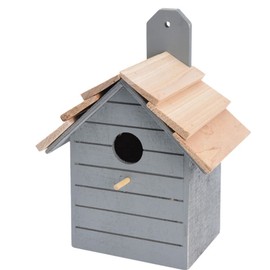 ABRUS® Wooden Bird House Outdoors | Assorted Decorative Hanging Bird House Garden (Grey)