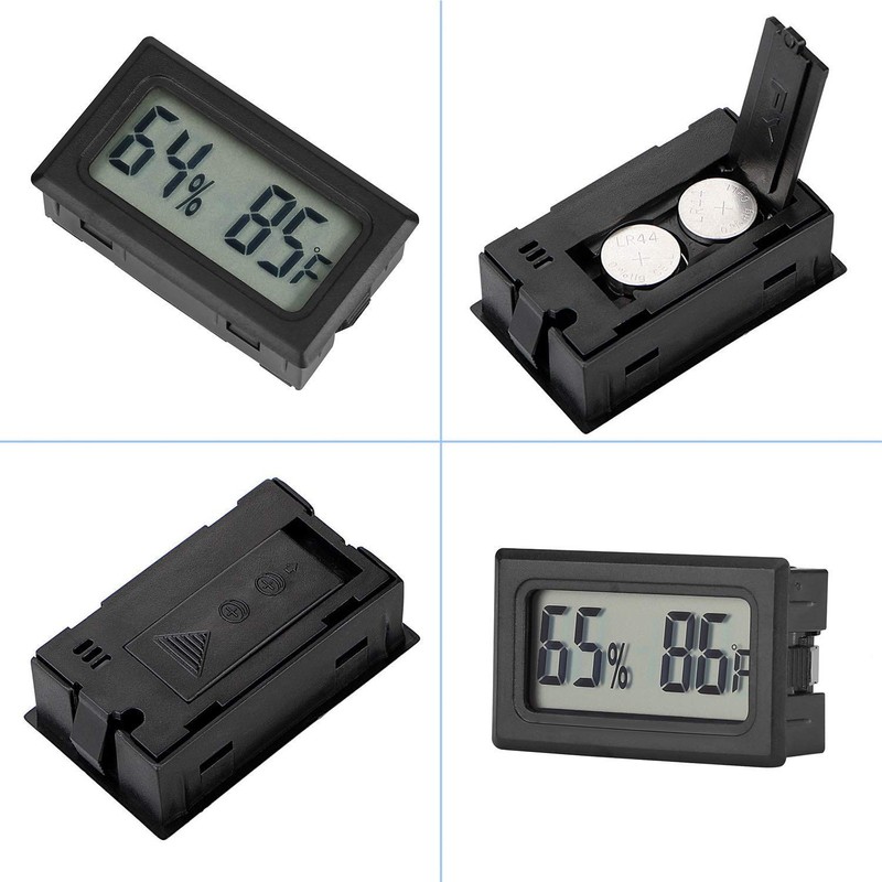 4-Pack Mini Digital Temperature Humidity Meters Gauge Indoor Thermometer Hygrometer