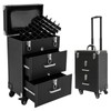 YIYIONCE Rolling Makeup Train Case Upgraded Professional Makeup Case 3