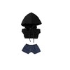 Sewning-Plush-Clothes-20cm Hoodie-Denim Pants-Doll (Black, 20cm)