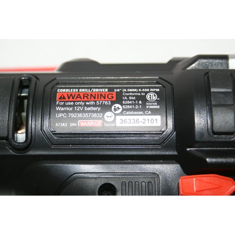 Warrior NEW Warrior Cordless Drill Driver 12V -3/8" Keyless Chuck