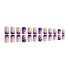 Press on Nails Square Short Independence Day 24Pcs Glossy Full