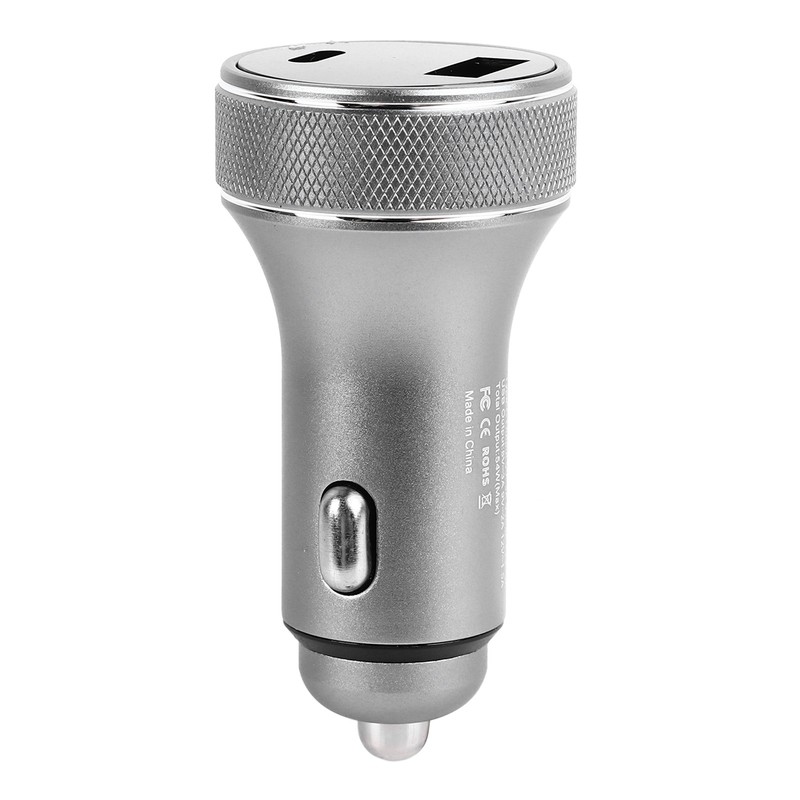 Car Charger Metal Digital Display Short Circuit Protection Fast Charging