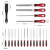 Vistreck 19 Pcs Files Tool Set, Steel File, Flat/Half-Round/Round Files