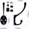Bosdontek 10 Pcs Modern Coat Hooks Wall Hooks Clothes Hat