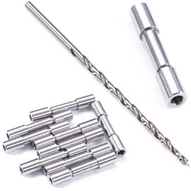 Corby Bolt Fasteners (10 Pack) with Step Drill for DIY Handles & Knife Handle Repair - USA Size (0.156 x 0.120 x 0.9 Inch) - (Stainless Steel) - for Full Tang Knives