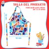 AUTOWT Delantales para Niños, 2Pcs Delantales Impermeables con Estampado de