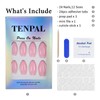 TENPAL Glossy Press on Nails Medium Almond,Sheer Ballet Pink Color