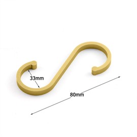 JCBIZ 6pcs Space Aluminum S Hook Flat S Shape Bathroom Kitchen Railing S Hanger Multi-Purpose Spoon Pan Pot Towel Cloths etc. Accessories Hangers Fit for Below 19mm Round Rod