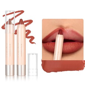 Matt Lipsticks Long Lasting - Velvet Nude Lipstick Stick Crayon, Stay on Lipstick 24 Hours Long Lasting Lipstick for Women, Waterproof Makeup Lipsticks Pencil（6#）