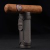 1 Torch Jet Flame Cigar Lighter, Windproof Built-in Cigar Punch