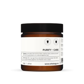 Erbology Activated Charcoal Powder 1.8 oz - Tooth Whitening - Natural Digestive Aid - Vegan and Gluten-Free - Non-GMO - Recyclable Glass Jar