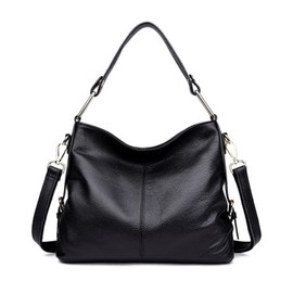 JONON Genuine Leather Shoulder Bags Stylish Hobo Handbags Purses Crossbody Bags for Women, Black
