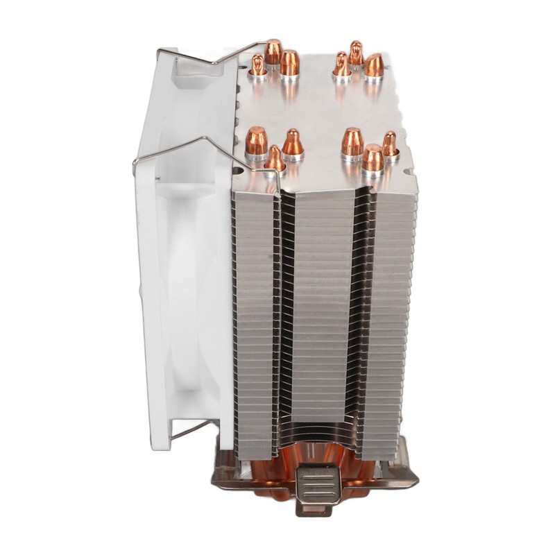 CPU Cooling Fan Professional Efficient 6 Tubes 3 Wires White