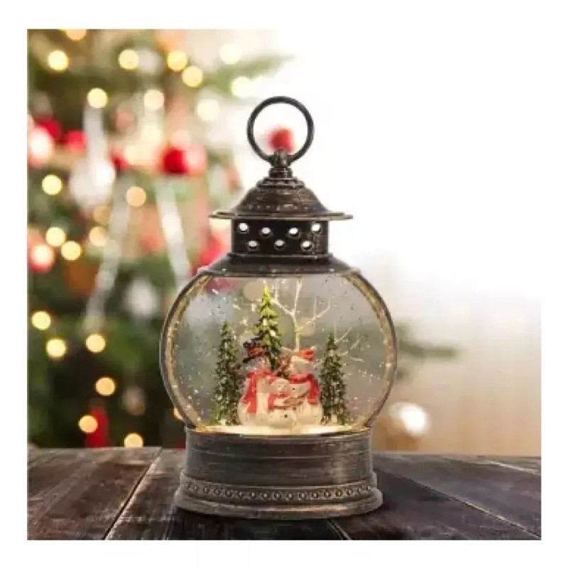 MM Adorno Navideño Linterna Familia Snowman Nieve Muñecos