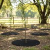 Afcabakila 6 Pack 32.3 Inch Non-Woven Tree Mulch Ring,Plant Barrier