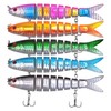Bass Fishing Lures, 5pcs Bionic Swimming Lures Multi Jointed Swimbait