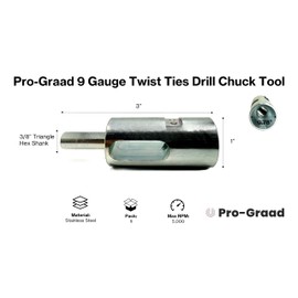 Pro-Graad Fence Twist Ties Tool for 9 Gauge, Drill Chuck,High-tensile Wire Easy Fencing Twisting Tool, Twisted Fence Tool for Fixing Chain Link Fence and Loop Fences, Wire Ties Tool