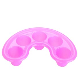 Soak Off Finger Bowl Dishes Nail Gel Removal Bowl 5 Finger Wells Plastic, Wrist Comfort, Professional or Use, Rose Red Tray Treatment Remover Manicure Soaking Tool