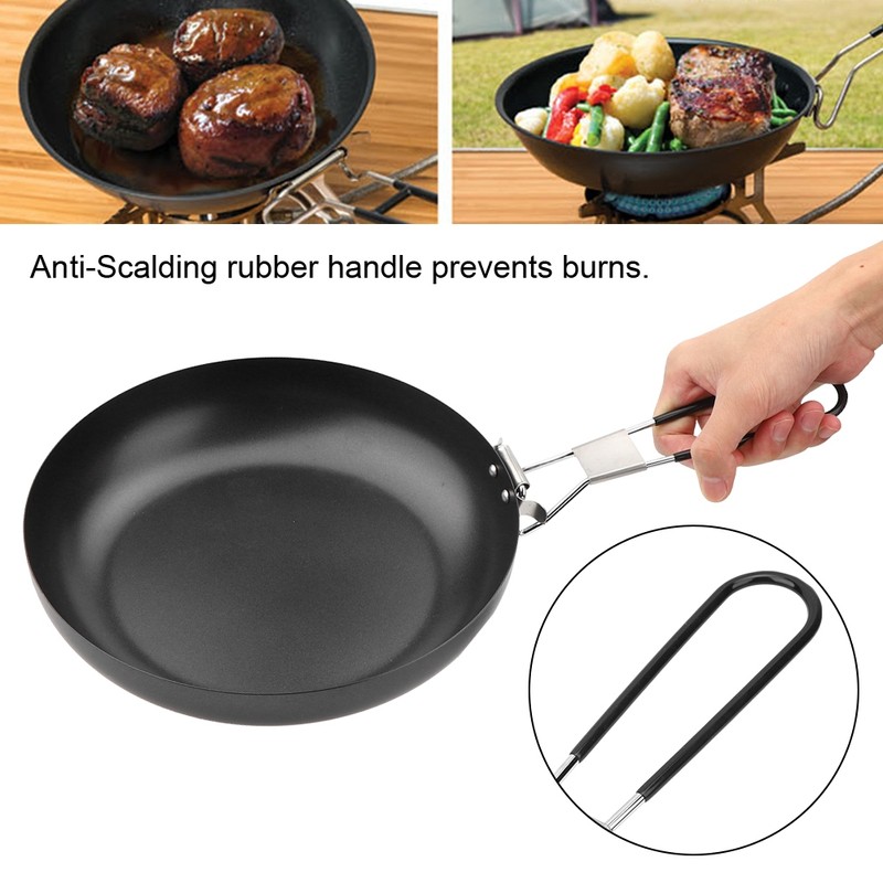 Outdoor Portable Pan Foldable Camping Cookware Non‑Stick Pan Cooking Frying