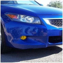 Spec-D Tuning Yellow Lens Fog Lights + H11 Bulbs + Switch Included Compatible with Honda Accord 2Dr Coupe 2008-2010 L+R Pair Assembly