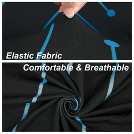 QSJTLM Esports Gaming Chair Cover, Indoor Stretch Printed Office Seat Covers with Armrest Cover, Rotating Desk Chair Protector Cover Decor for Home, Studio (Esports)