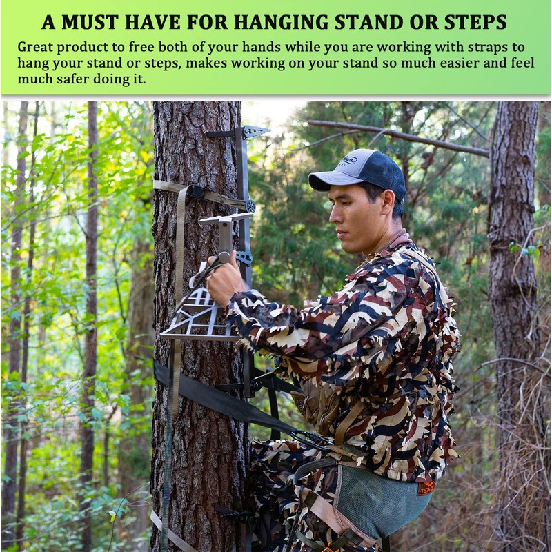 Huntury Linemans Belt For Hunting, Tree Climbing Strap, Adjust Length