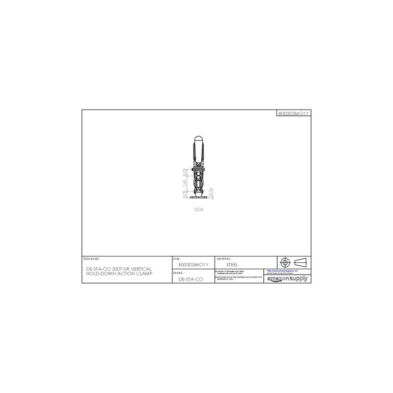 DE-STA-CO 2007-UR Vertical Hold-Down Action Clamp