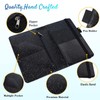 Server Book for Waitress-Leather Waitress Book Organizer with Zipper Pocket
