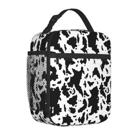 ucoto Cow Print Lunch Box Gifts For Men Women Big Lunch Bag For Office Work Picnic Reusable Portable Insulated Meal Bag