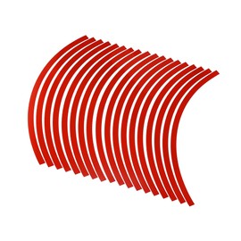Hihaha 18pcs Fits 16-19inch Rim Motorcycle Car Wheel Rim Sticker Strip Red Durable Material