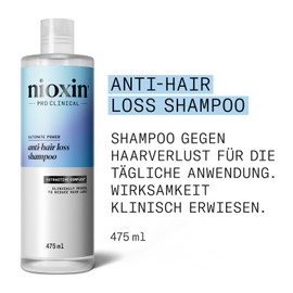 Nioxin Anti-Hair Loss Shampoo – Shampoo gegen Haarausfall, mit Koffein, Niacinamid, 475 ml