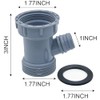 XJKJ 2 pcs kitchen sink drain pipe adapter Y-shaped, 1.77