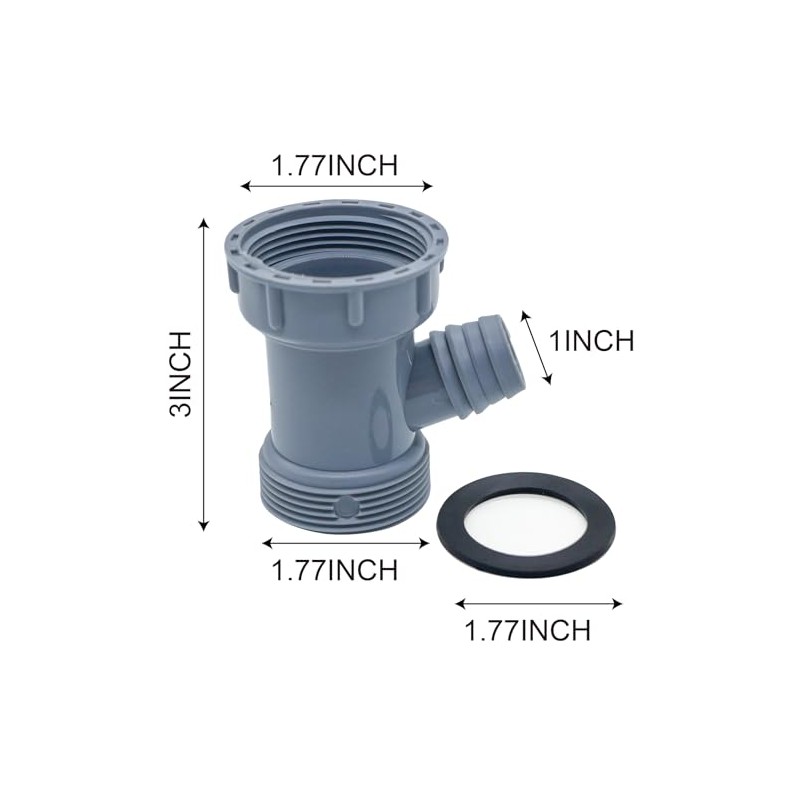 XJKJ 2 pcs kitchen sink drain pipe adapter Y-shaped, 1.77