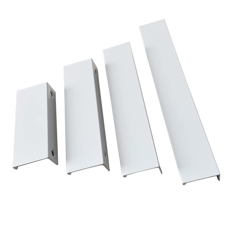 BOOLSFMAM 6 Pack Finger Edge Pull Furniture Drawer Handles Bright