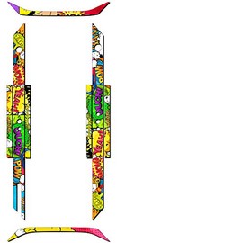 Graphics for OneWheel Plus XR, Comic Design, Rail Decals only, Earth SURF Designs by Senge Graphics Inc.