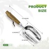 Haliaeetus Potting Soil Scoop, Bend-Proof Stainless Steel Garden Scoop, 1
