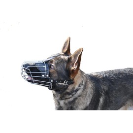 Dog Metal Wire Basket Dog Muzzle for Boxer and Similar Breeds L 2-in x C 13-in (Size B2)