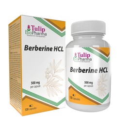 Berberine HCL 500 mg 120 Capsules, Laboratory Tested, High Dosage, Non-GMO, No Fillers or Additives