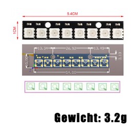 GERUI Pack of 20 8 Bits WS2812 RGB LED CJMCU WS2812 5050 Full Colour RGB LED Module Built-in Driver 256 Colour Full Colour Driver Colour Light Development Board Compatible for Arduino and Raspberry