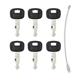 6 Pcs 459A Replacement Keys, Fit for Kubota Mini Excavator, Backhoe, Skid Steer, Track Loader RC411-53933, RC461-53930